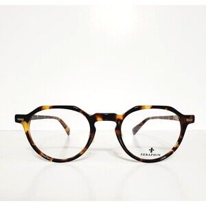 Men's Seraphin Havana Panto Designer Eyeglasses Frames 47-22-145 Made In Japan